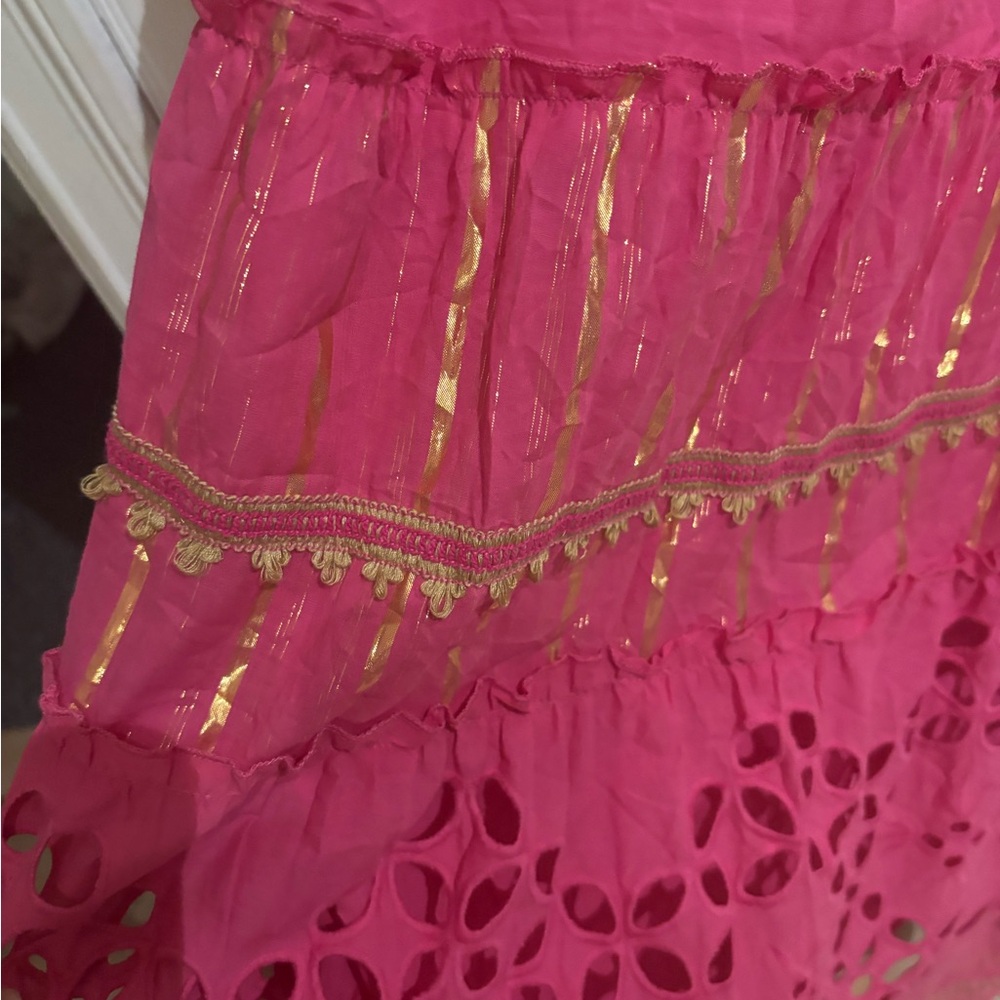 Women’s XL pink Farmers Market tiered dress - Picture 7 of 16